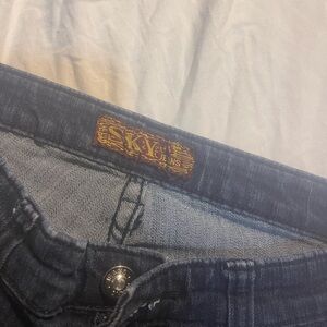 Sky Women's Straight Leg Jeans - Dark Blue vintage